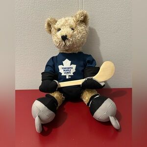 Toronto Maple Leafs 16” Teddy Bear with Hockey Stick